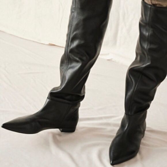 Free People Hawley Pointed Toe To-The-Knee Boot. - Picture 2 of 4